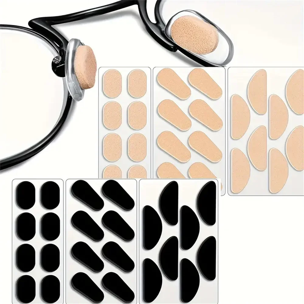 자기 접착 소프트 폼 미끄럼 방지 안경 코 패드 보호 안경 스폰지 브리지, 편안한 착용을 위한 인스턴트 리프팅 효과