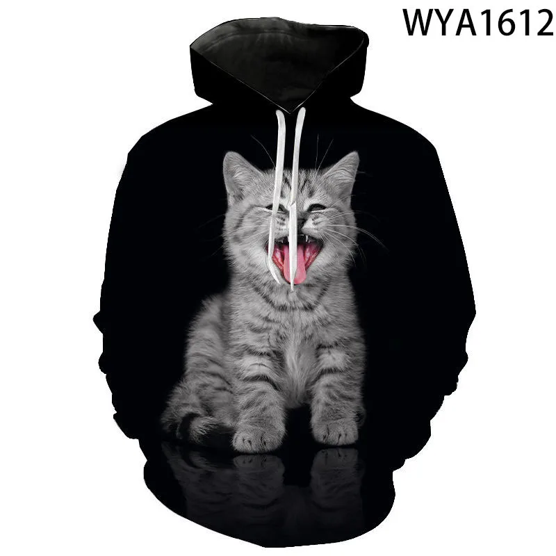 

Spring and Autumn New Fashion Cute Animals Casual 3D Print Men Hoodie Printing Funny Cat Sweater Pullover Coat Oversized Hoodie