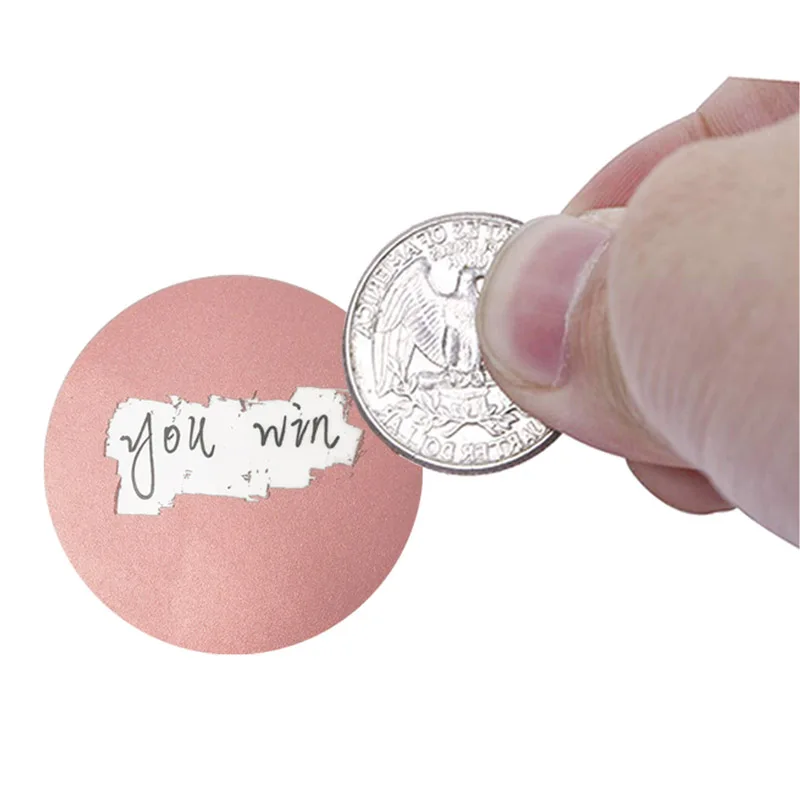 50-300 stücke Runde Rose Gold Scratch-Off Aufkleber 1 Zoll Scratch Off Etiketten für DIY anleitung Label band hand made zerkratzt streifen