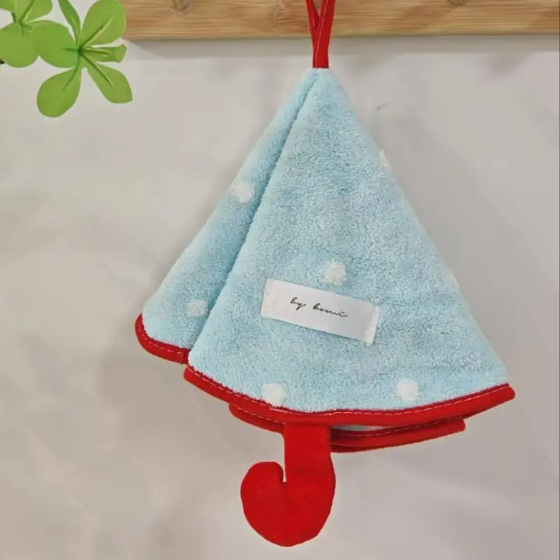 Mini Umbrella-shaped Hand Towel, Cute Absorbent And Quick-drying Bathroom Towel, Thickened Coral Fleece Kitchen Handkerchief