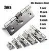 2pcs Self Closing Spring Hinge Stainless Steel Door Hinges Cabinet Hinge Furniture Hardware Accessories 1/1.5/2/2.5/3/4 Inch 6
