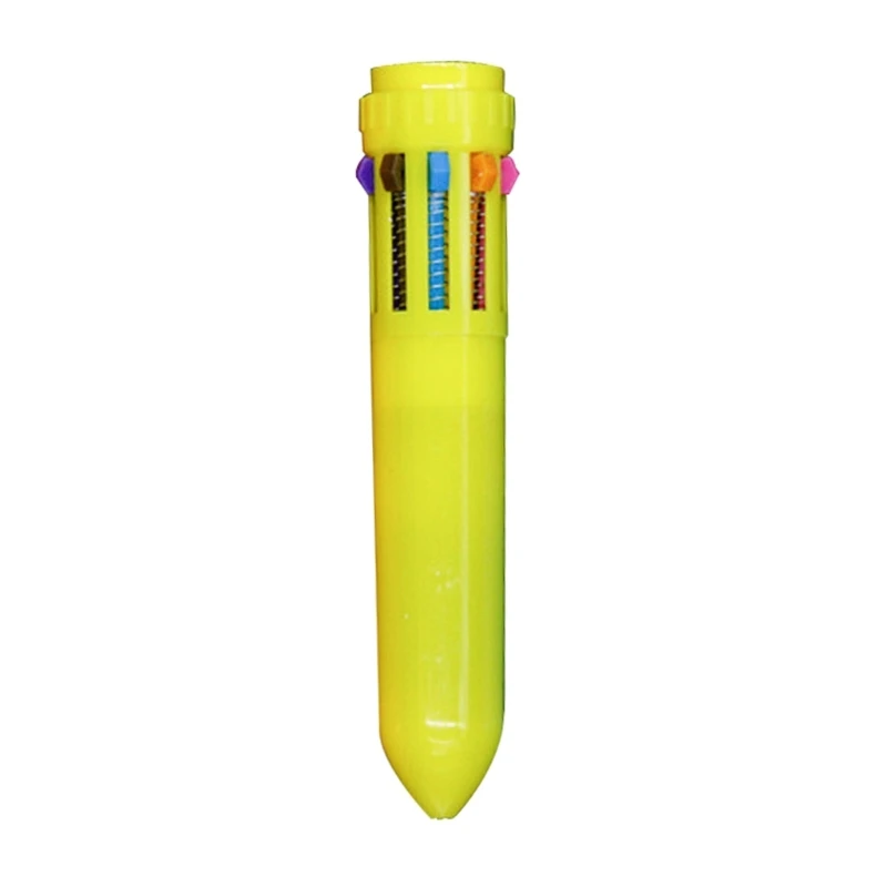 

1Pc 10 Color Ballpoint Pen Multicolor Children Student Ball Point Pens Stationery Supplies School Item Kids Gifts
