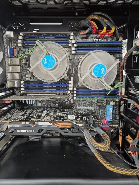 MOUGOl X99 Dual CPU Gaming Motherboard Set lntel Xeon E5 2680 V4&DDR4 64GB (4*16GB) LGA2011-3 M.2 NVME for Server Computer Host photo review