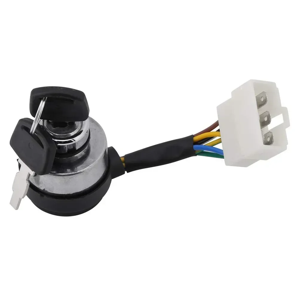 Cylinder Ignition Switch Gasoline Generator 6 Lines Electric Key Start Gasoline Generator Ignition Switch Keys 188F Durable