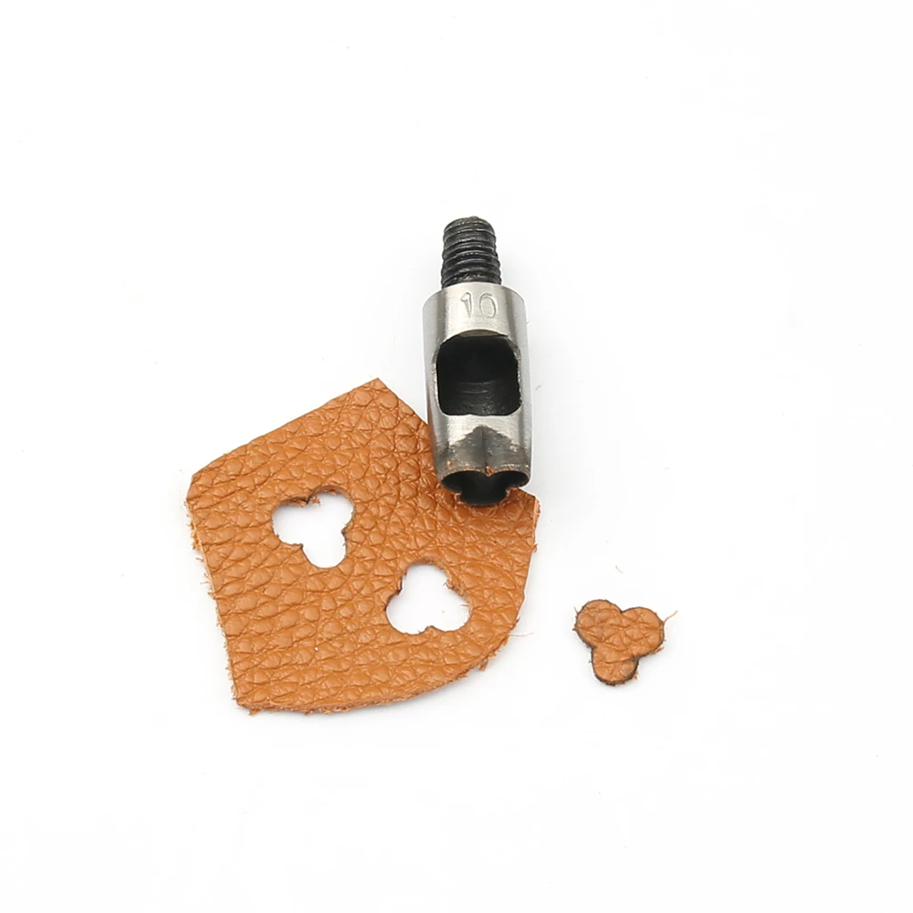 Leather Punches M8 Thread 5/6/8/10mm Star Shaped Punching for Hand Press Special-shaped Leathercraft Belt Cut Sewing Accessories