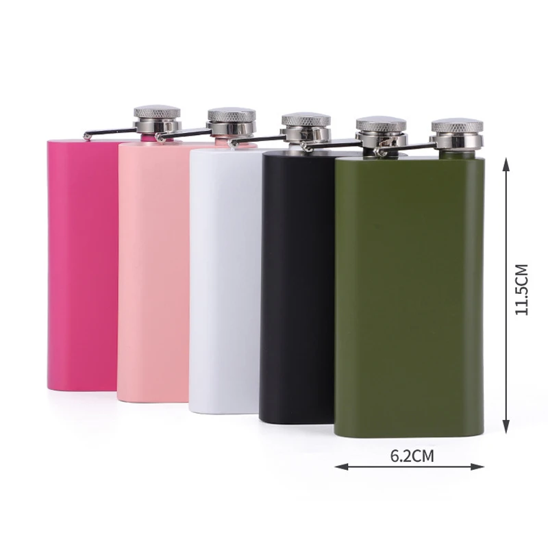 5oz Stainless Steel Hip Flask Square Flagon Pot Whiskey Vodka Wine Pot Pocket Alcohol Whiskey Hip Flask Alcohol Drinking Bottle