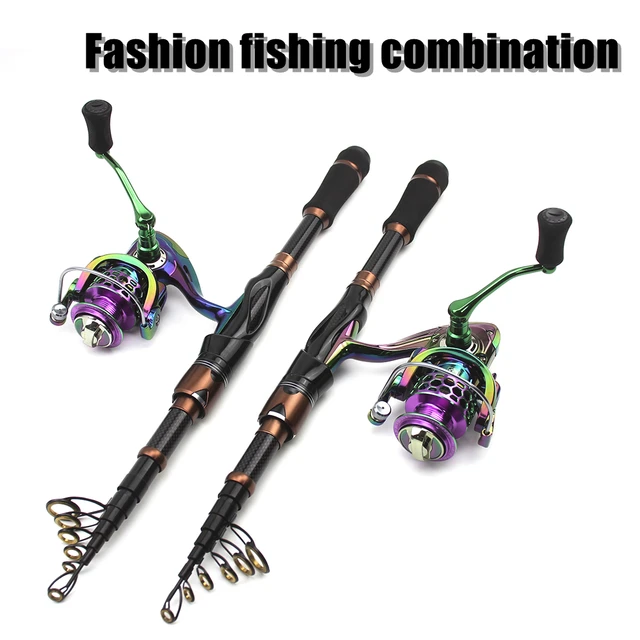 New 2.1m High Quality Rod Reel Combos Super Short Pocket Fishing Rod  Telescopic Carbon Spinning Rod Travel Fishing Tackle - Fishing Rods -  AliExpress