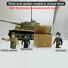 COOLBANK 1/16 WWII War Tank Model figure soldier HLC-0001/0002/0003 US Vehicle Captain 1938 Black Hat Officers Armoured Crew 2