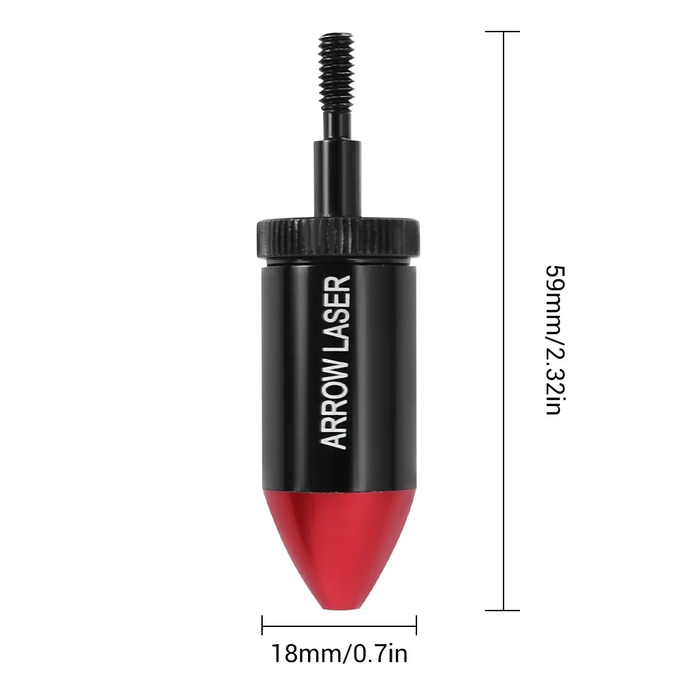 Arrow Bore Sight Red Dot Laser Boresighter Tactical Archery Crossbow Compound Bow Sight Tool for Outdoor Hunting Target Shooting