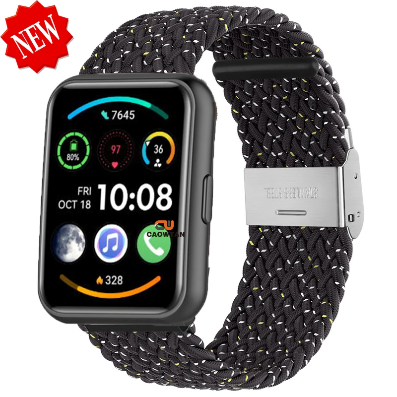 Braided Nylon Loop Strap - Woven Elastic Wristband Replacement Bracelet