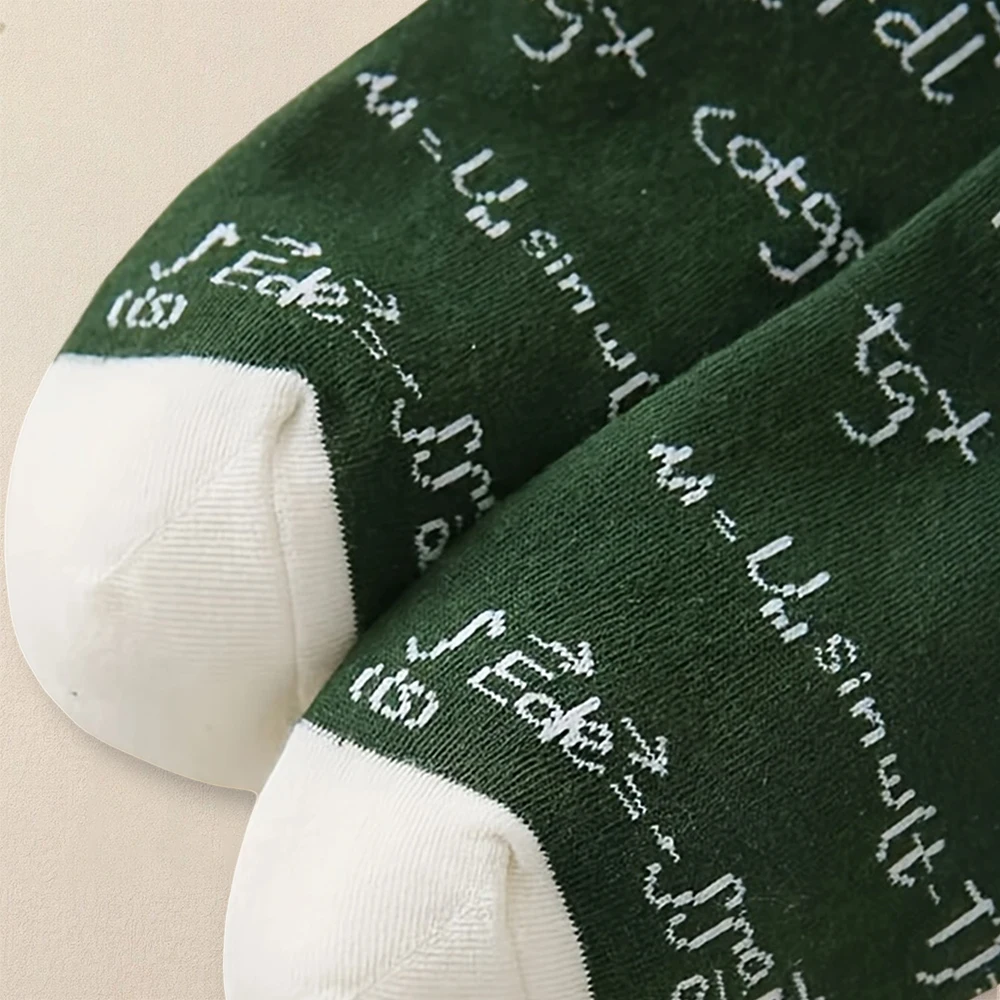 Men Geometric Pattern Socks 1/10 Pair Mid Length Antibacterial Comfortable Lightweight Breathable