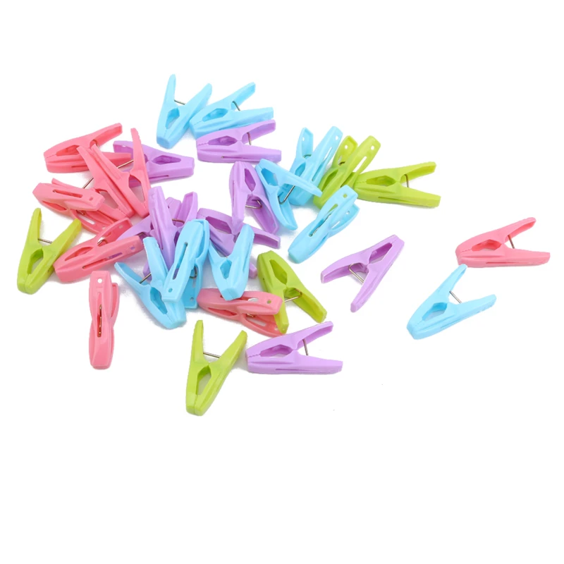 Colorful Plastic Clothespins, Heavy Duty Laundry Clothes Pins Clips with  Springs, Air-Drying Clothing Pin Set(24 Pack)