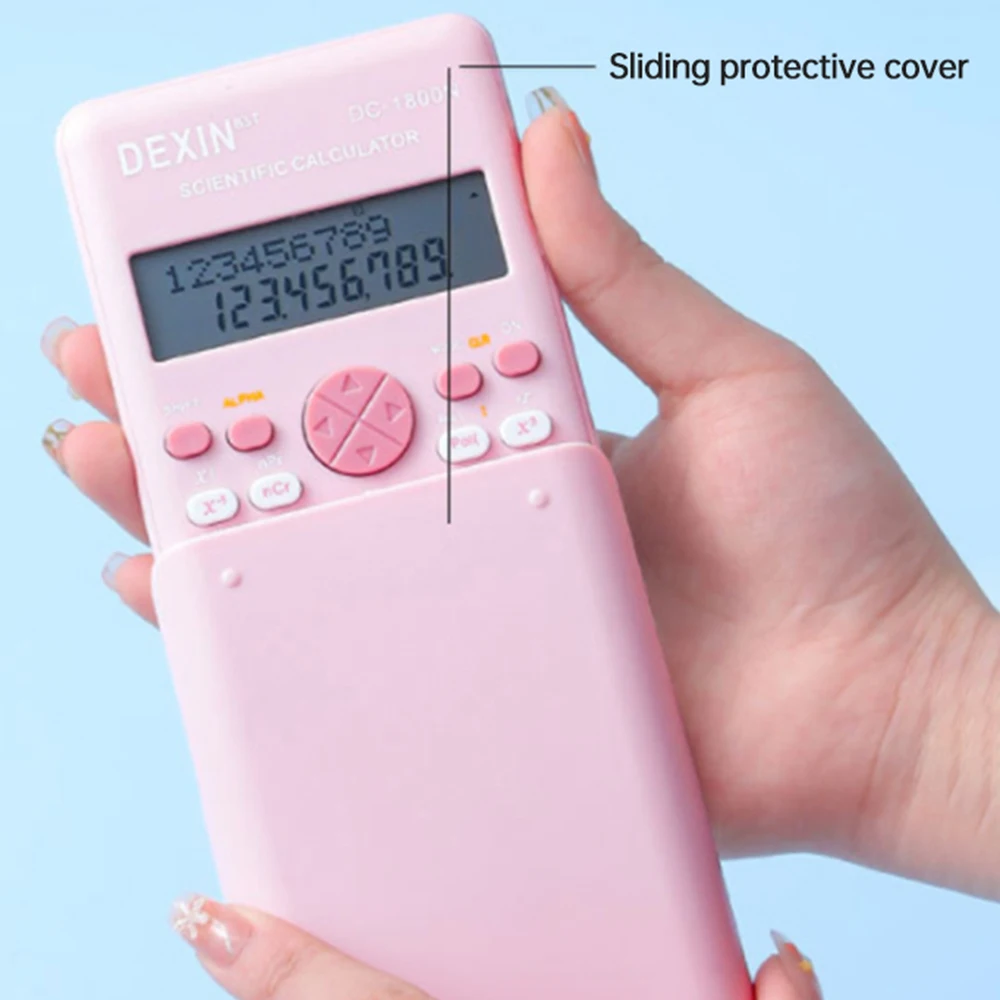 Advanced Pink Scientific Calculator with 240 Functions, Dual-Line LCD Display, Ideal for Educators and College Students