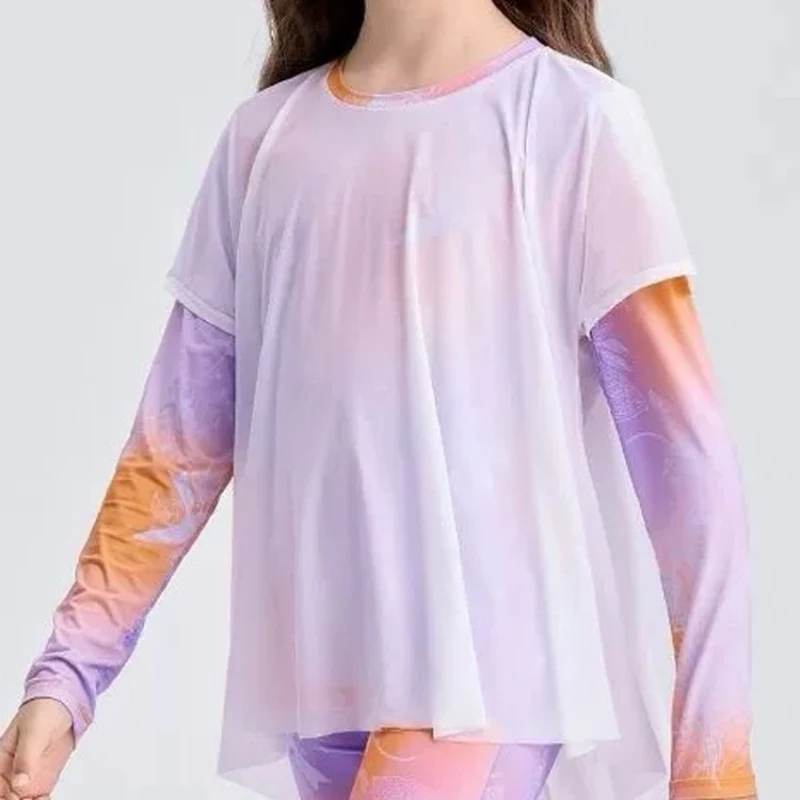 Girls Fairy Yoga Tee Quick Dry Long Sleeve Workout Shirt Breath Sun Protective Athletic Shirt For Dance & Gym Age 7 S2ddb9fda08874be7af19b109526b1961v