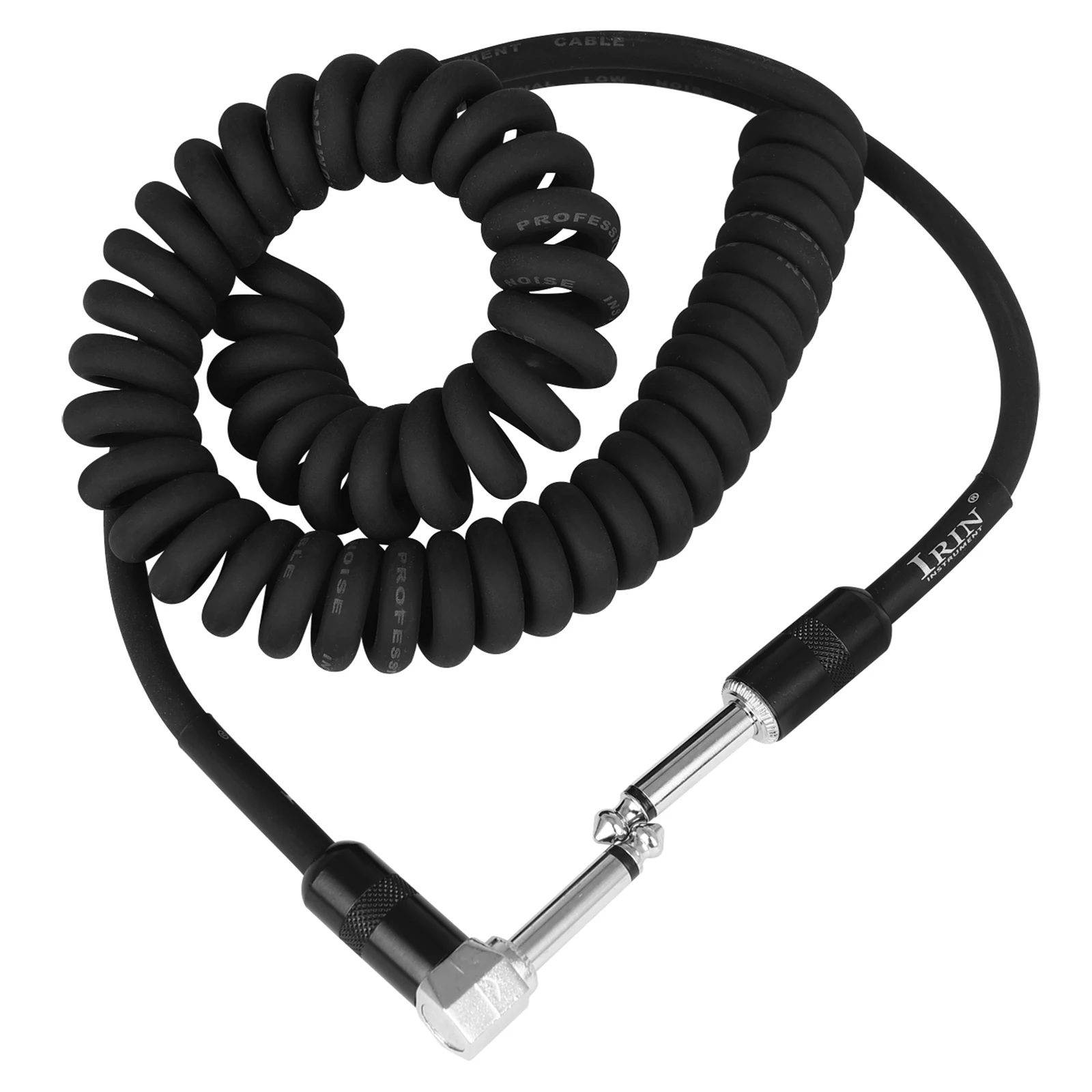 IRIN GT-108 3M Gitarrenkabel Verstärker-Spiralkabel Gerade/Gewinkelt 6,35mm Stecker auf Stecker Geräuschreduzierendes Kabel Gitarrenteile Zubehör – Detail 9