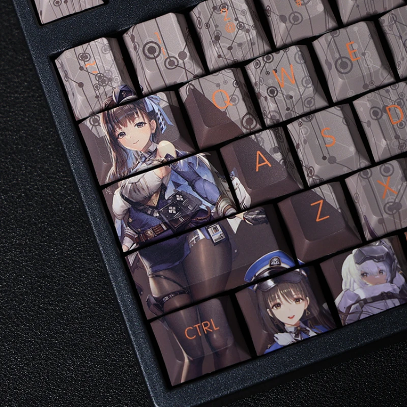 Teclas Conjunto Nikke: a Deusa da Vitória Pbt Anime Jogos Keycaps para Faça Você Mesmo mx Switch Teclado de Jogos Mecânicos 108 - Imagem 2