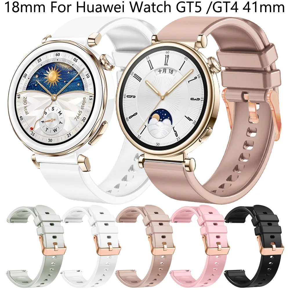 Sleek Silicone Replacement Watchband - Versatile 18mm Strap