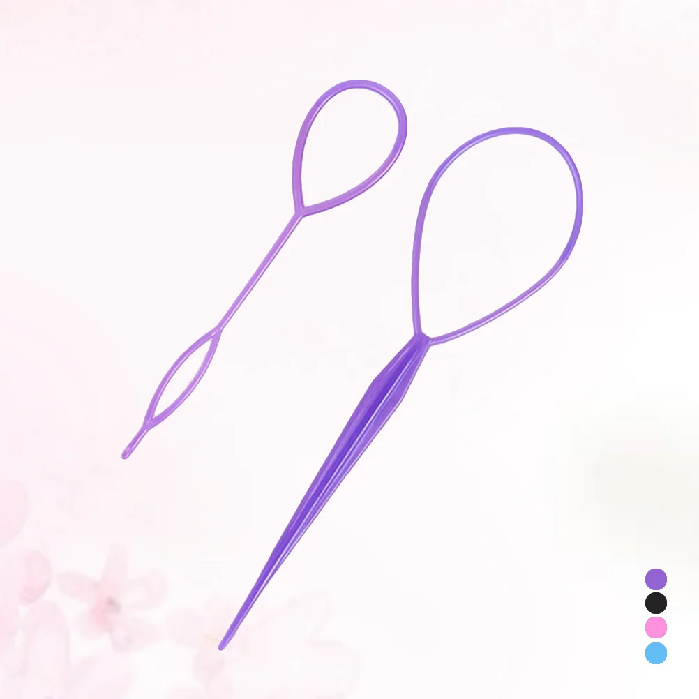 8pcs Plastic Tail Hair Braid Ponytail Styling Maker Clip Tool Hair Styling Accessories (Mixed Color)