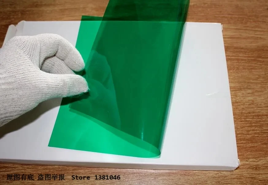210 x 297mm PVC 바인딩 커버 투명 녹색 플라스틱 아세테이트 시트 (사무용 보고서, 프레젠테이션 문서, 파일용)
