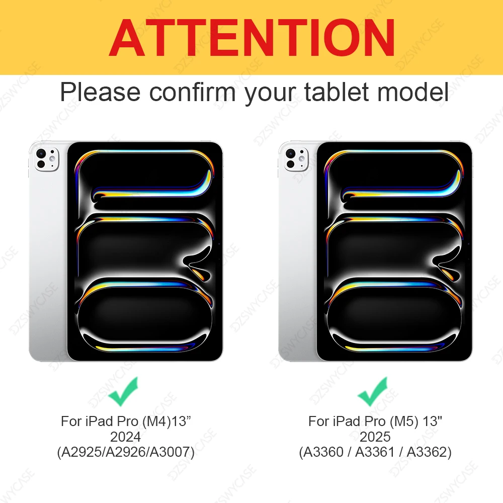Enhanced Protective Case for 13-Inch Tablet with Pencil Holder, Shockproof TPU, Clear Back, and Auto Wake/Sleep Function