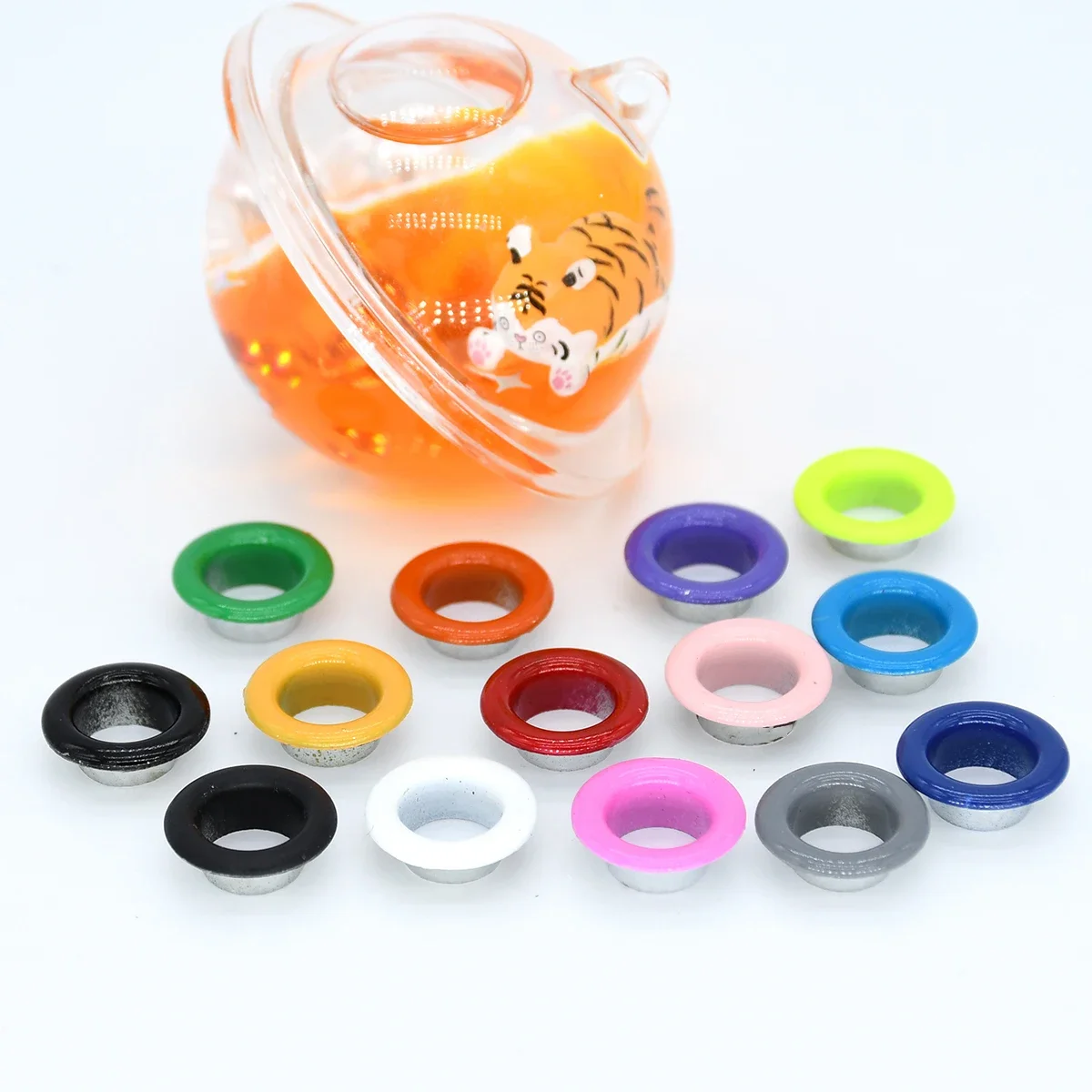 100sets 5mm Grommets Iron Eyelets with Washer for Garment Shoe Bag Belt Hat Decor Cardboard Sketchpad Repair Parts Accessories