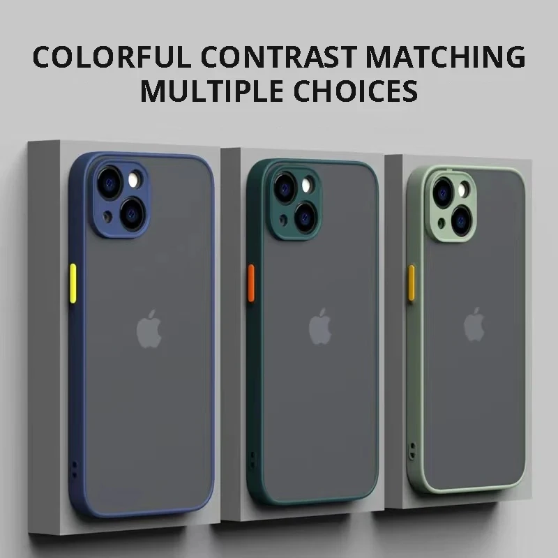 

Matte Phone Case For iPhone 15 13 11 12 14 Pro Max Luxury Soft Silicone Shockproof Case For iPhone 13 Mini XS MAX X XR 7 8 Plus