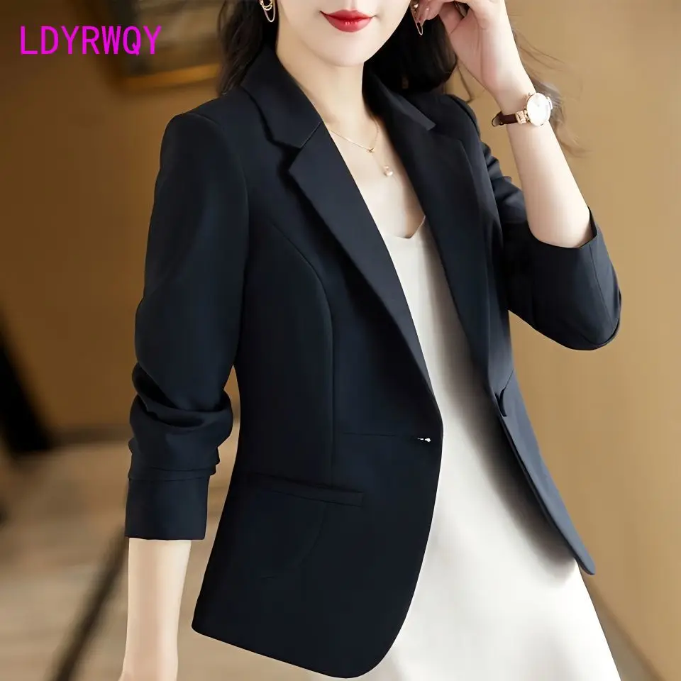 Coat Women's 2023 Spring and Autumn New Korean Version Fashion Slim Fit Short Style Temperament Casual Suit