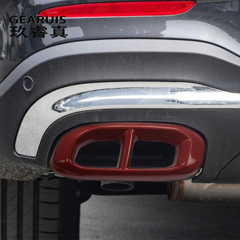 

Автомобильный Стайлинг для Mercedes Benz GLE GLS GLC Class W167 V167 X167 X253 2020-2022 глушитель горла выхлопная труба декоративная крышка