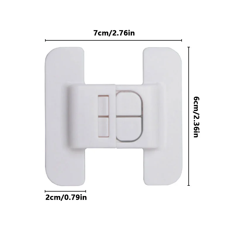 Refrigerator Door Lock 1PC Refrigerator Door Closer Security Snap Auto Lock No Punch Universal
