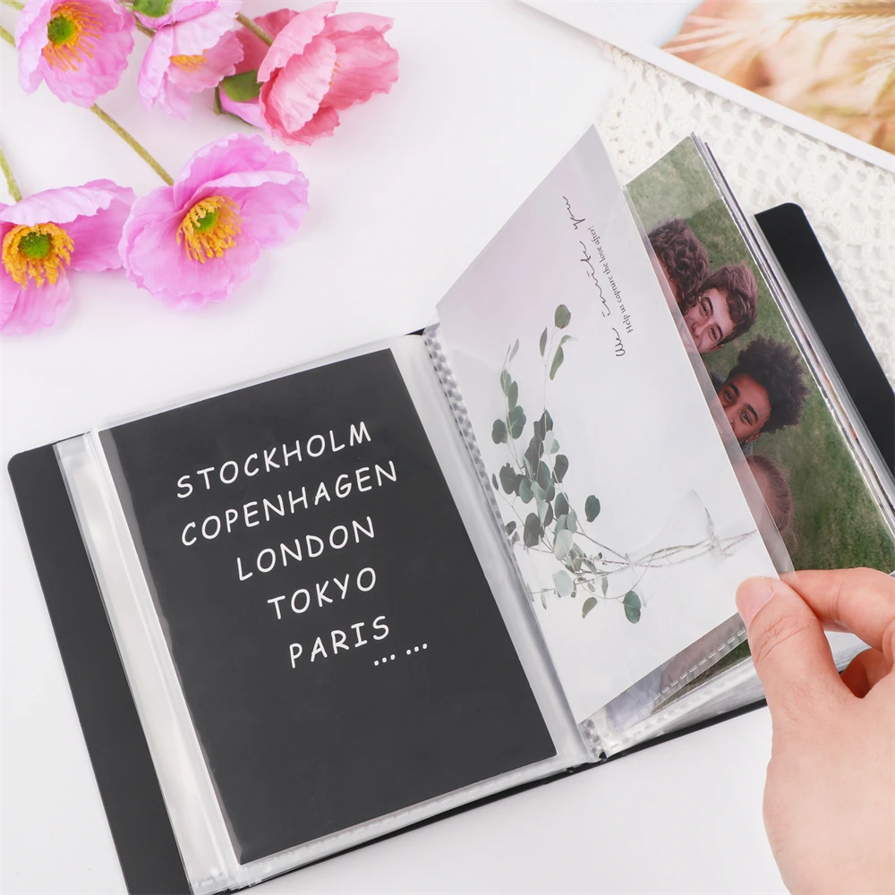 A6 Clear Sticker Photo Storage Album 40 Pages Clear Die & Stamp Storage Bag Transparent Plastic Folders Stamp Cutting Dies