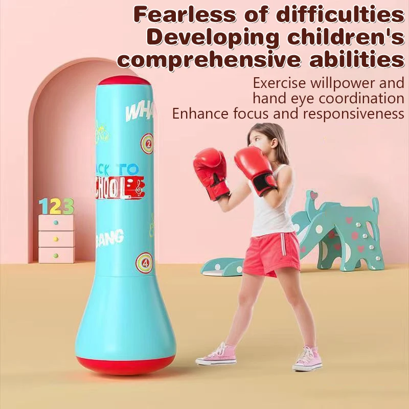 Boxing Punching Bag Boxing Muay Thai Inflatable Bag Training Pressure Relief Exercise Punching Stand Fitness Equipment