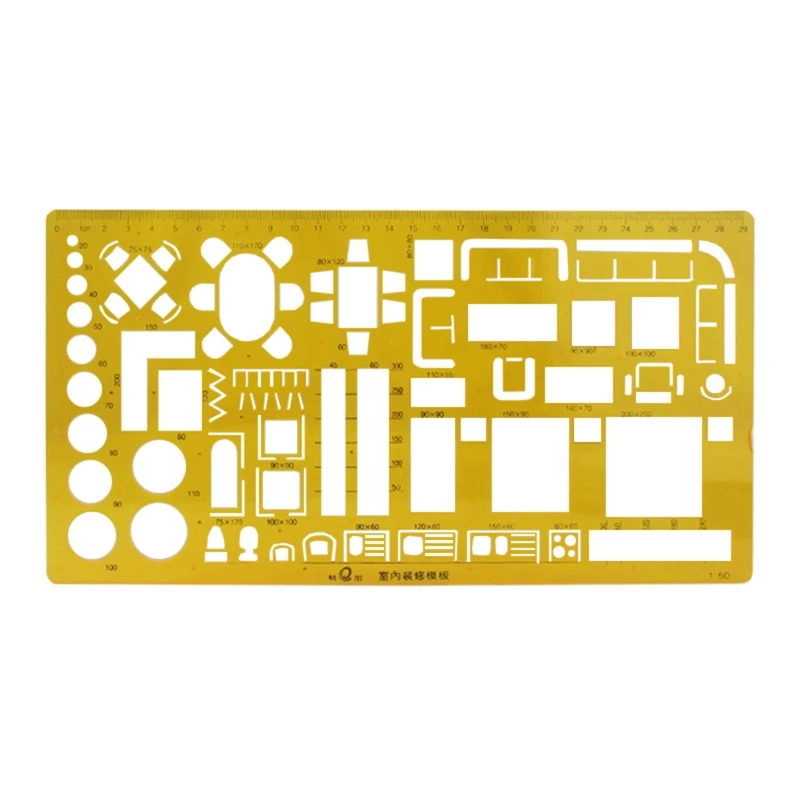 Drawing Templates Plastic Rulers Multi-Function Measuring Rulers French Curve Ruler Geometric Drawings Templates