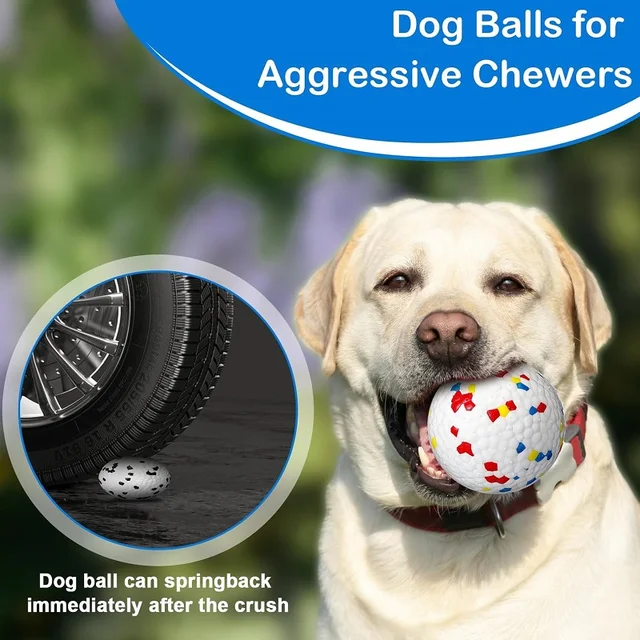 Dog Toy Ball Solid Bite Resistant Small Large Dog Toys High Elasticity E-TPU Pet Chew Solid Ball For Dogs Toys Pet Supplies 3