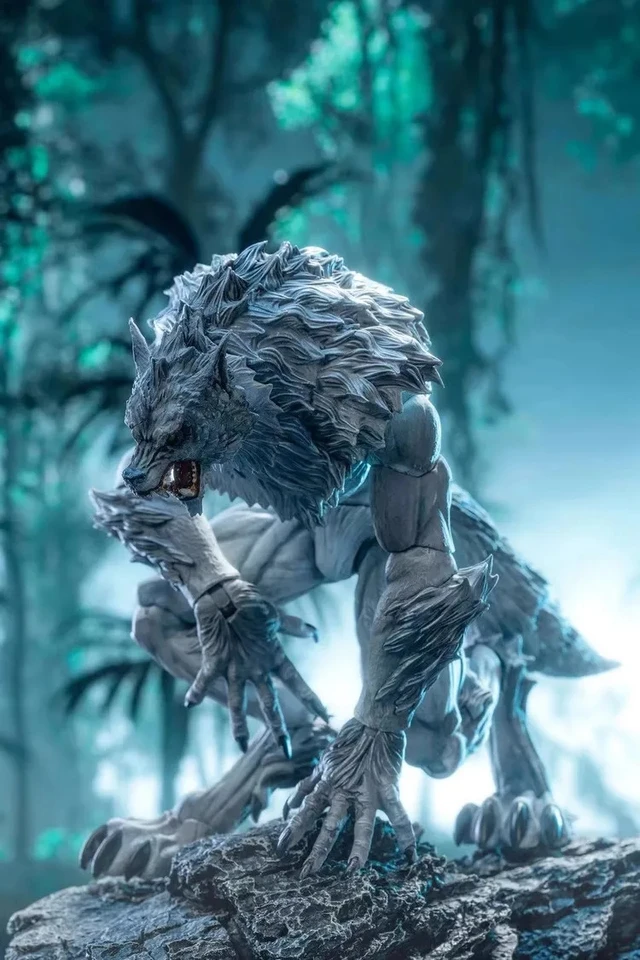 毛皮のような地球のアクションフィギュア,白いオオカミのモデル