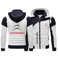 Car Logo Citroen Men's Double Zipper Jacket Harajuku Fashion Windproof Jacket Outdoor Fishing and Mountaineering Top 1