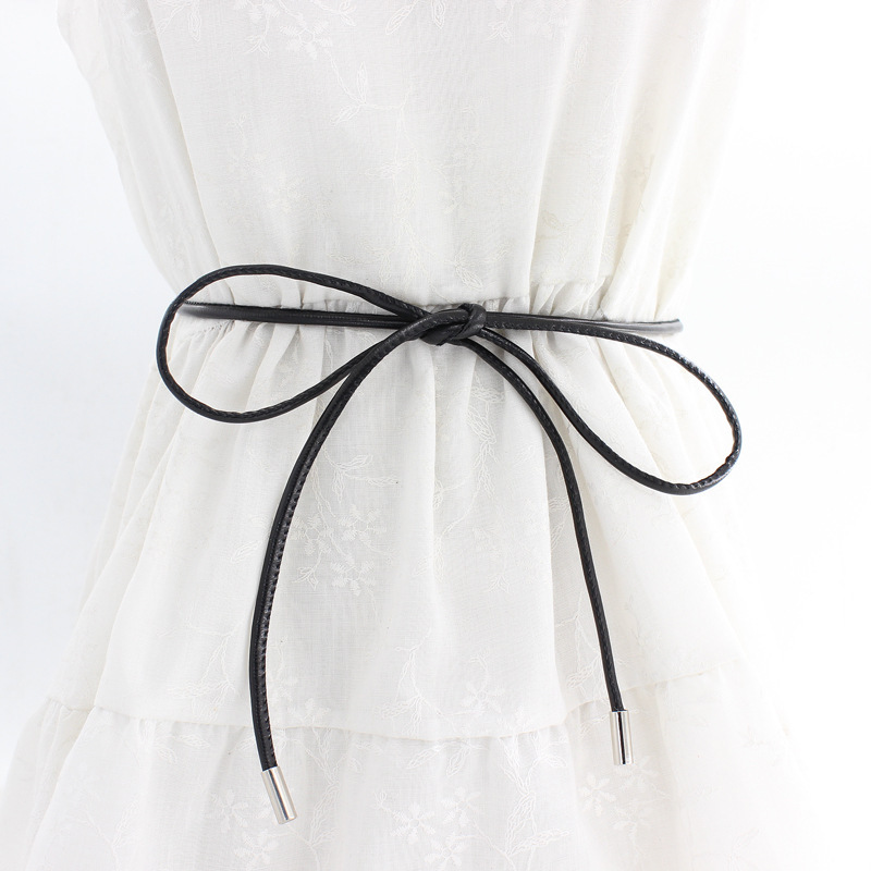 Waist Cinching Waist Chain Korean Version of The Thin Belt Simple Decorative Straps with A Dress To Play Bow Waist Rope Female