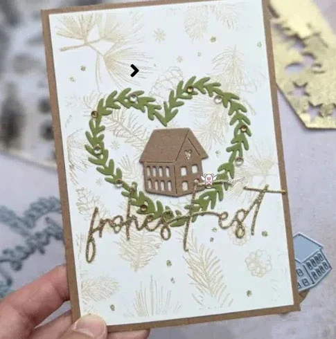 Mmao Crafts Metall- und Stahl-Stanzformen, Hausdekoration, Scrapbooking, Papier/Fotokarten, Prägestempel