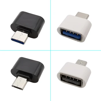 5 ชิ้น USB Type C ปลั๊ก USB 2.0 A หญิงไปยัง Micro USB ชาย OTG อะแดปเตอร์แปลงสาย OTG สําหรับเมาส์คีย์บอร์ด U Disk 1