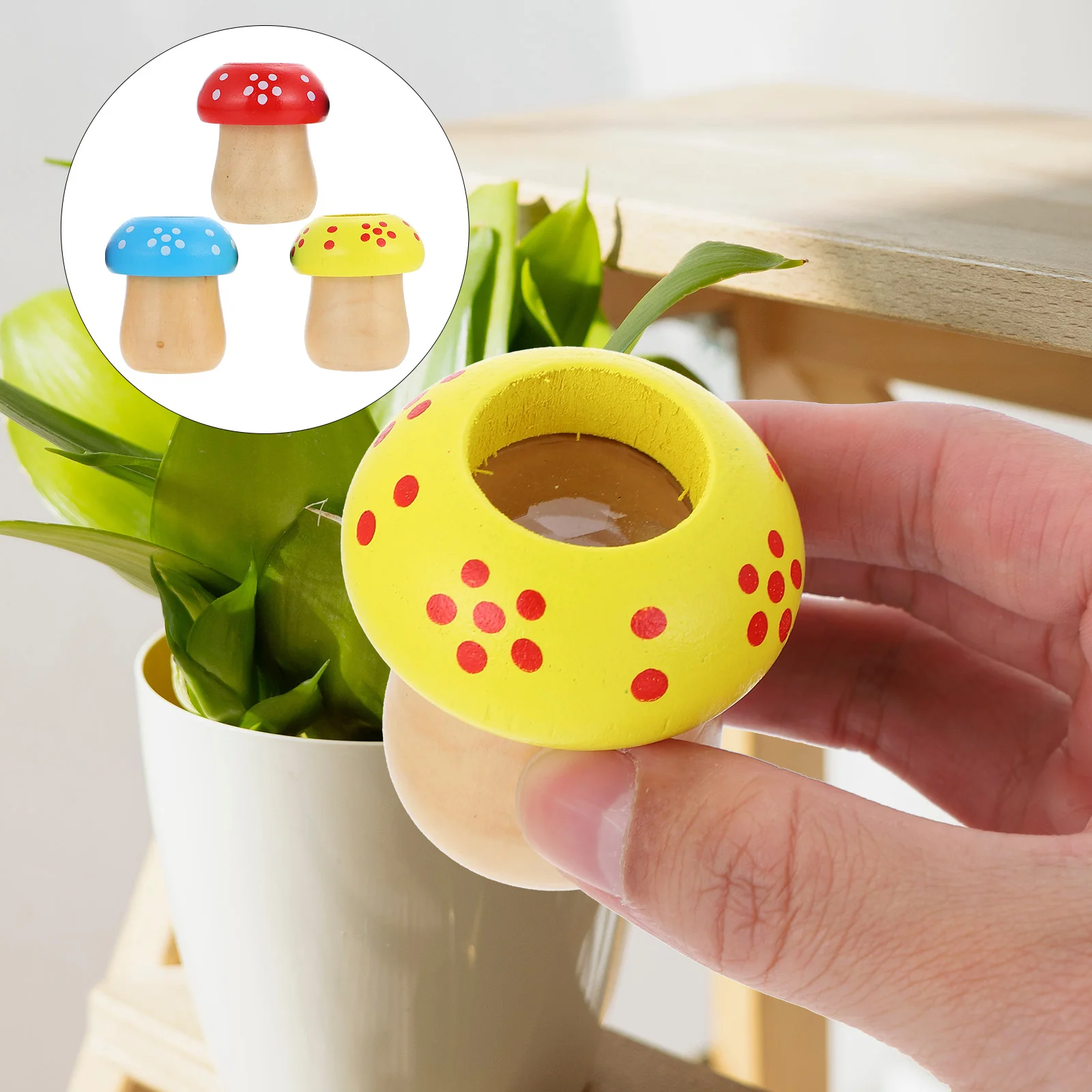 Kaleidoscope Toys Kaleidoscopes Plan Mushroom Wooden Mirror Cognition Color Shape Lens Interactive 3D Child Parent S Children