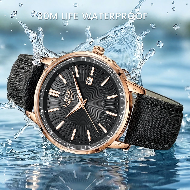 Men's Luminous Leather Sports Watch - Fashionable Waterproof Quartz Timepiece