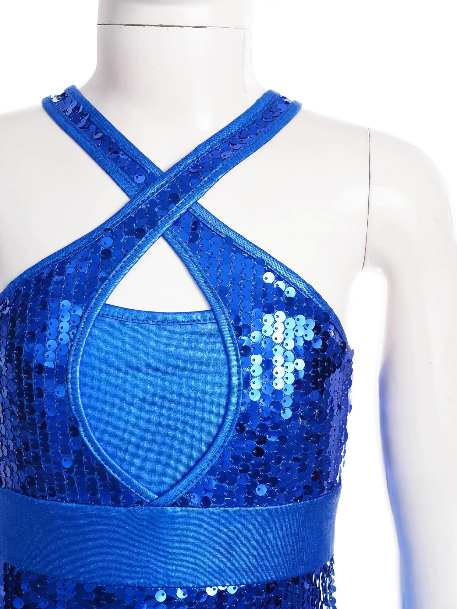 Kinder Mädchen Pailletten Quaste Latin Jazz Dance Trikot Kleid Cha-Cha Rumba Samba Tango Body Party Bühne Leistung Dancewear – Detail 24