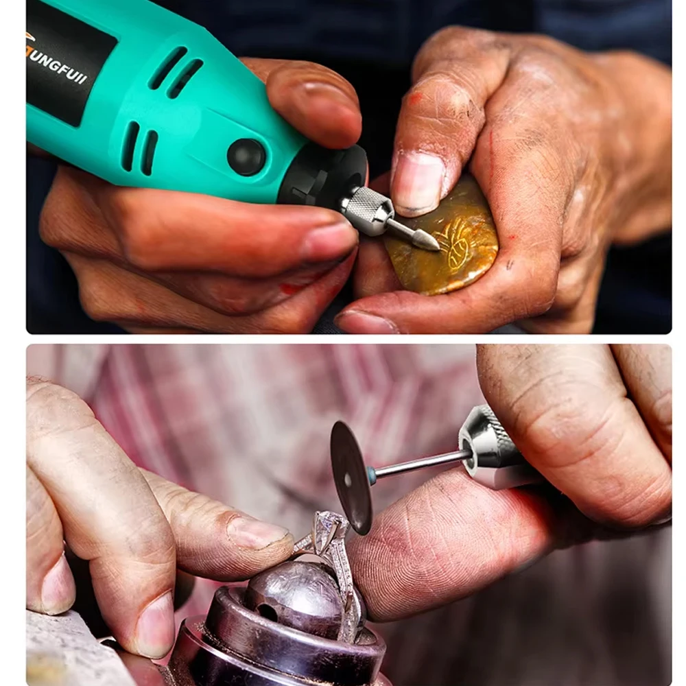 Electric Mini Drill Grinder Engraver Polisher 110V/220V Mini Rotary Tool with Dremel Accessories Variable Speed Power Tool 3