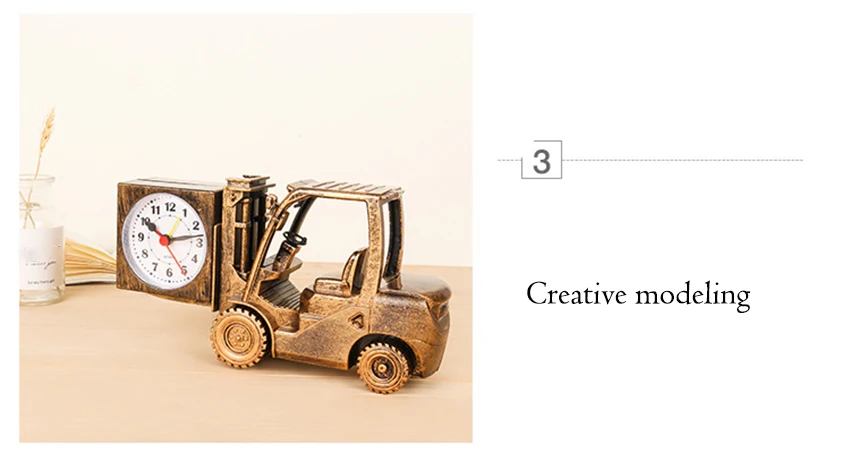 Retro Forklift Unique Digital Clock