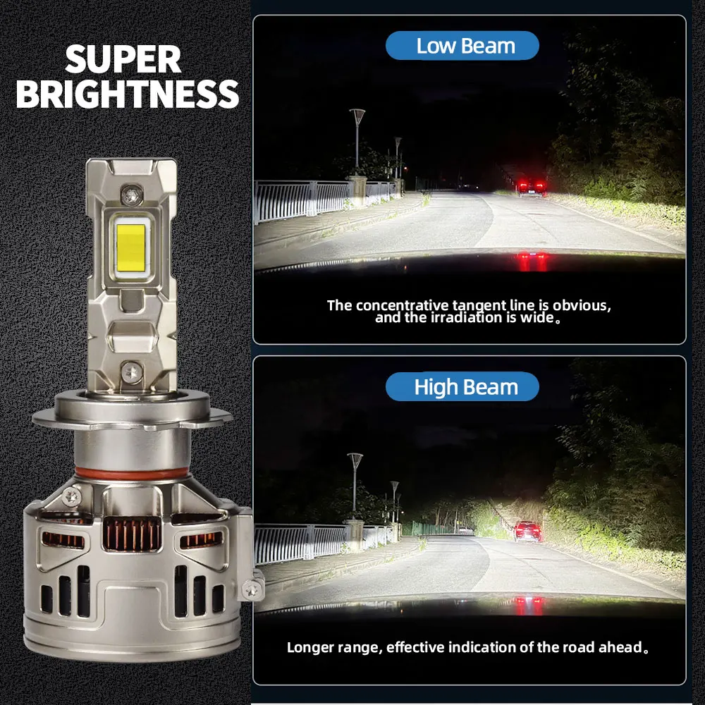 240W 자동차 LED 헤드라이트 2구 구리 튜브 고출력 전구 자동차 H7 H4 H11 H1 9005 HB3 9006 HB4 9012 차량 교체용 라이트 키트