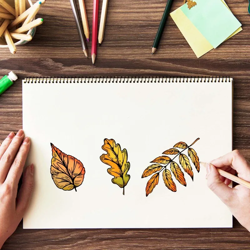 Silicone Clear Stamp Maple Leaf Acorn Fallen Leaf for Scrapbook Journal Clear Rubber Stamps