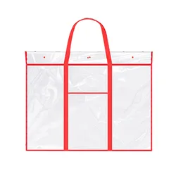 Durable Waterproof Large Capacity Art Portfolio Bag and Organizer (Red)