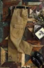 Blunt Razor French M-47 Military Style High-waisted Straight HBT Herringbone Fabric Large Pockets Loose Casual Workwear Pants 1