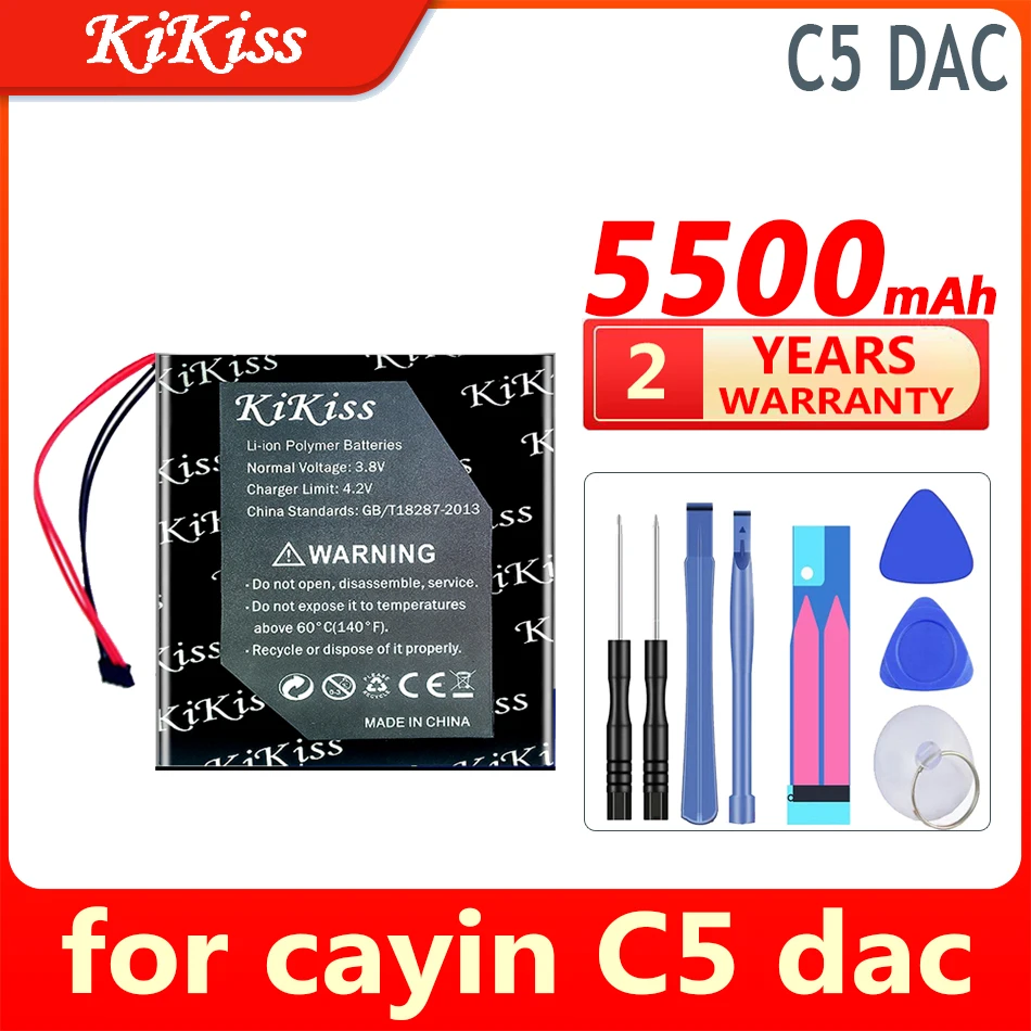 

KiKiss Battery 4000mAh/6600mAh for cayin C5 dac i5 N3 N6 Player N6ii A01 N 6 Mk2 High Capacity Bateria