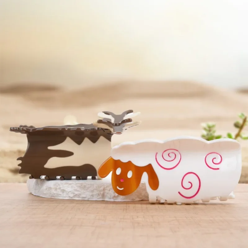 

New Cartoon Sheep Goat Hair Claw Clips Acetate Cute Animal Crab Hair Clip Hairpins Hair Accessories for Women Girls