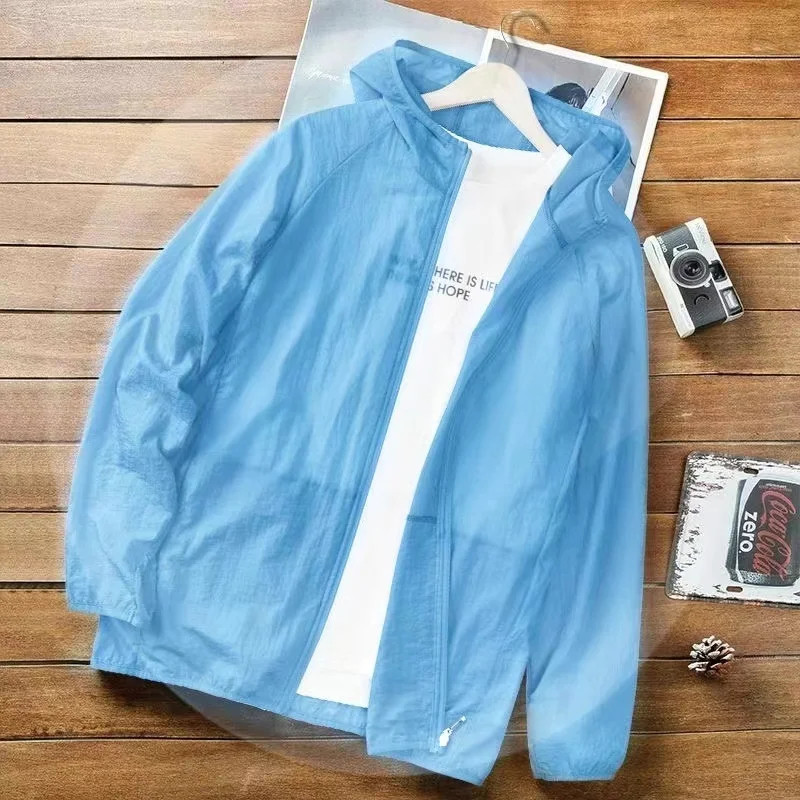 Summer Hooded Jacket Men Women Waterproof Sun Protection Clothing Fishing Hunting Clothes Quick Dry Skin Windbreaker
